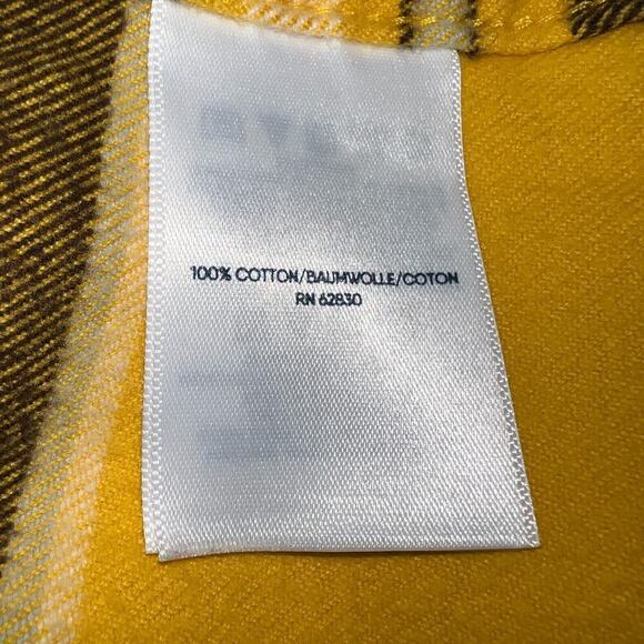 Lands’ End Men’s Yellow Plaid Flagship Flannel Shirt Size XXL NEW w/o Tags - Picture 7 of 10